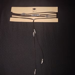 antique beaded suede wrap